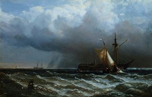 After the Storm (olja på kvarnskiva) av Clarkson Frederick Stanfield