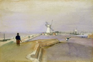 St. Malo (grafit, akvarell och kroppsfärg på papper)