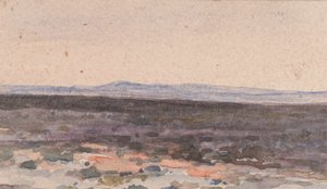 Landskap: Dal med berg på avstånd av William Collins