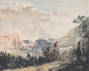 Landskap med vagn av William Collins