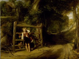 Rustic Civility eller "Kommande händelser kastar sina skuggor framför dem", c.1832 (olja på duk) av William Collins