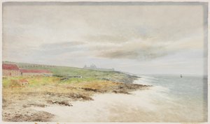 A Stormy Day, Craster (akvarell på papper) av William Cosens Way
