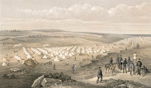 Sjöbrigadens läger före Sebastopol av William Crimea Simpson