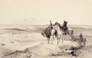 Florence Nightingale och Mr Bracebridge på Cathcarts Hill med utsikt över Sebastopol av William Crimea Simpson