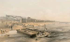 Yenikales fästning med utsikt mot Azovs hav av William Crimea Simpson