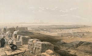 Yenikalesundet med bukten och staden Kertch från den gamla fästningen Yenikale av William Crimea Simpson