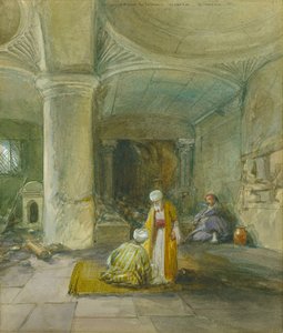 Profetessan Huldas port, Jerusalem, 1871 (wc och penna på papper)
