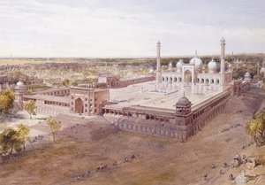 Th Jami Mosque, Delhi, 1864