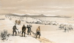 2:a divisionens läger, österut, januari 1855 av William Crimea Simpson