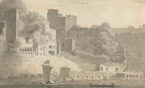 Bramha och Narsingdara Ghat, Varanasi av William Daniell