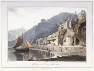 Clovelly, vid kusten i North Devon av William Daniell