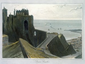 「ドーバー城」、ケント、1823年スウェーデン av William Daniell
