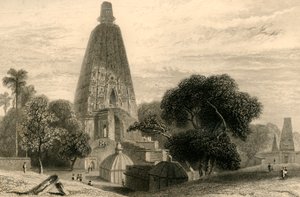 Stora templet i Bode Gyah, 1835. av William Daniell