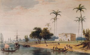 I Garden House Reach, Calcutta, c1786-1791, 1935 av William Daniell