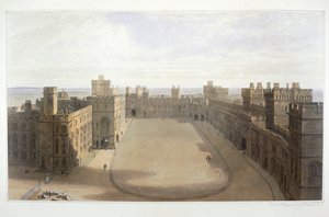 "Titta på fyrkanten vid Windsor", c1825-1830 av William Daniell
