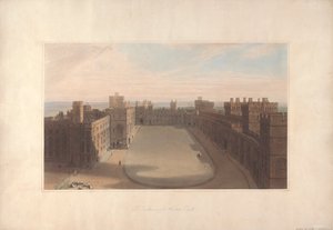 The Quadrangle, Windsor Castle - Utsikt från Round Tower, Windsor Castle av William Daniell