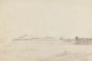 Vy över Monghyr, Bihar av William Daniell