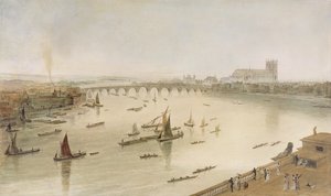 Westminster Bridge från Somerset House, 1805 av William Daniell