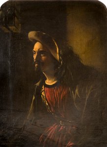 Porträtt av en man i plymad hatt, av William Daniels