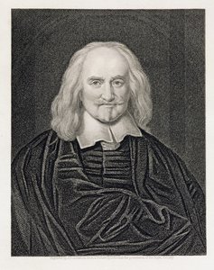 Porträtt av Thomas Hobbes (1588-1679) graverat av James Posselwhite (1798-1884) utgiven av William Mackenzie.