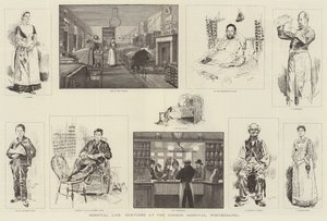 Hospital Life, Sketcher på London Hospital, Whitechapel av William Douglas Almond