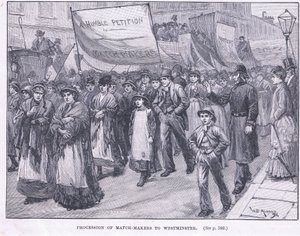 Procession av tändsticksmakarna till Westminster 1871 AD av William Douglas Almond