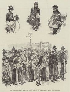 The Distress in the East-End, Great Meeting at Assembly Hall, Mile-End-Road av William Douglas Almond