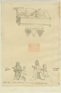 Tamworth Church - Tomb: spårning i bläck, och [?1600-talet] (teckning)