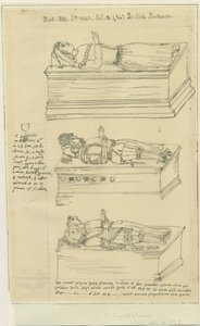 Tamworth Church - Tombs: spårning i bläck, och [?1600-talet] (teckning)