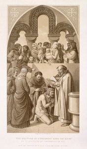 The Baptism of King Ethelbert (c.552-616) of Kent av St. Augustine i Canterbury 597, från 