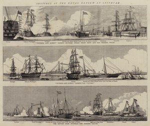 Skisser vid Naval Review på Spithead (gravyr) av William Edward Atkins
