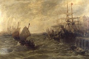 Windy Day, Peel Harbour, Isle of Man