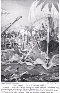 The Defeat of an Jonian Fleet, illustration från 