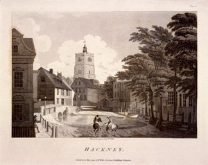 Översikt över Hackney, London, 1791