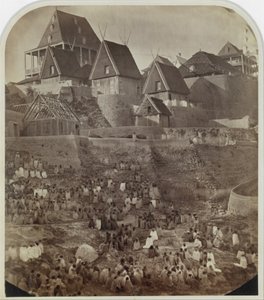 Utsikt över Antsahatsiroa, Madagaskar, 1862-65.