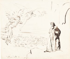 Scen från Inferno (canto IX) av William Etty