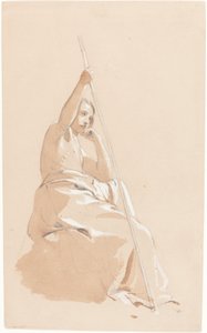 Sittande ungdom med personal av William Etty