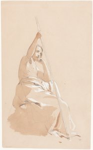 Sittande yngling med stav av William Etty