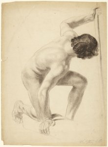 Studie av manlig figur av William Etty