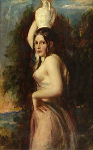 The Water Carrier (olja på kvarnskiva)