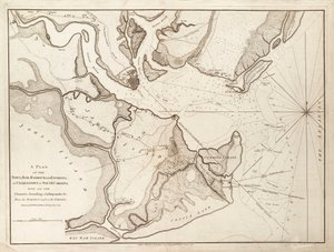 Plan över Charlestown, South Carolina av William Faden