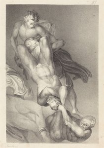 En del av den sista domen från Michael Angelo av William Fairland after John Flaxman