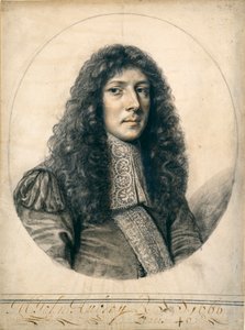 Porträtt av John Aubrey, 1666 av William Faithorne