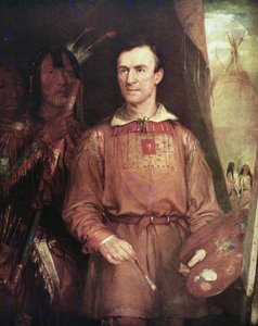 George Catlin (1798-1872) 1849 (olja på duk) av William Fisk
