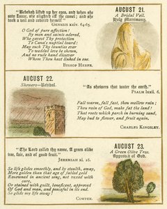 Sida från The Bible Emblem Anniversary Book (färglitografi) av William Foster