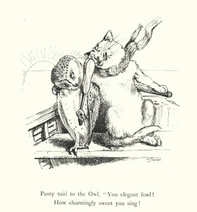 Ugglan och kissekatten (gravyr)