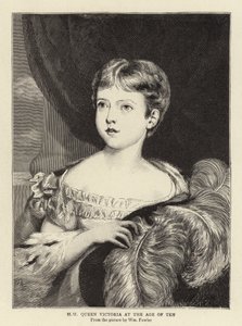 H M Queen Victoria vid tio års ålder av William Fowler