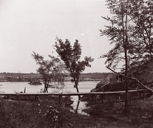 Fort Darling. Maskerat batteri och hinder i James River, ca. 1865.