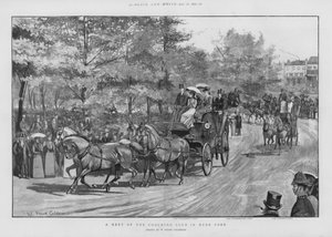 Möte för Coaching Club i Hyde Park, London (litho)