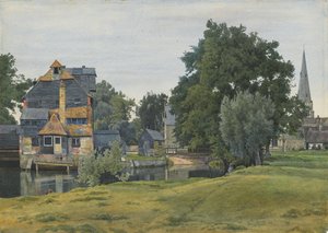Houghton Mill, nära St Ives, Huntingdonshire, 1889